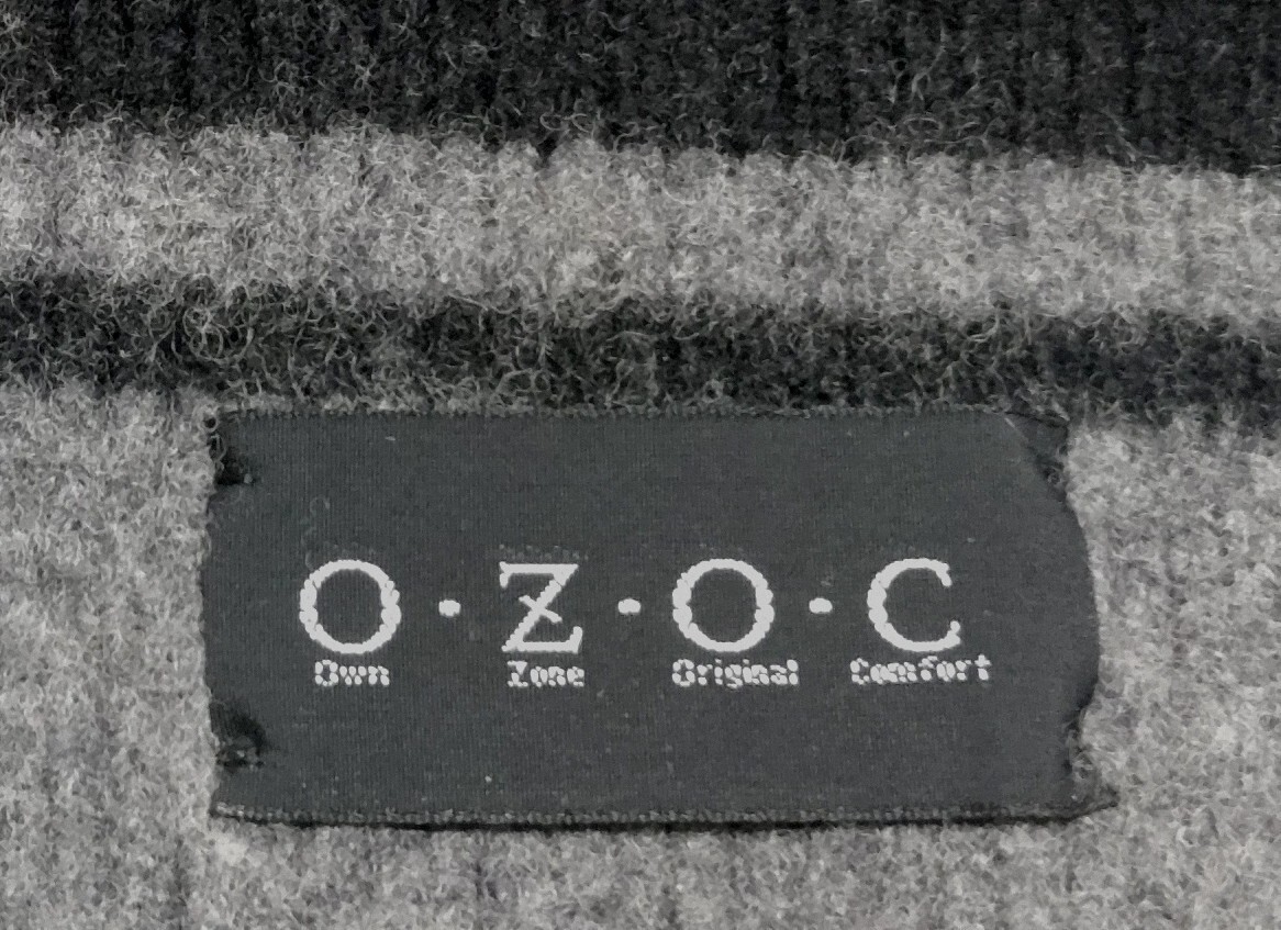 即決 美品★オゾックOZOC 暖か ウール 手袋 & マフラーセット グレー 黒 送料無料_画像5