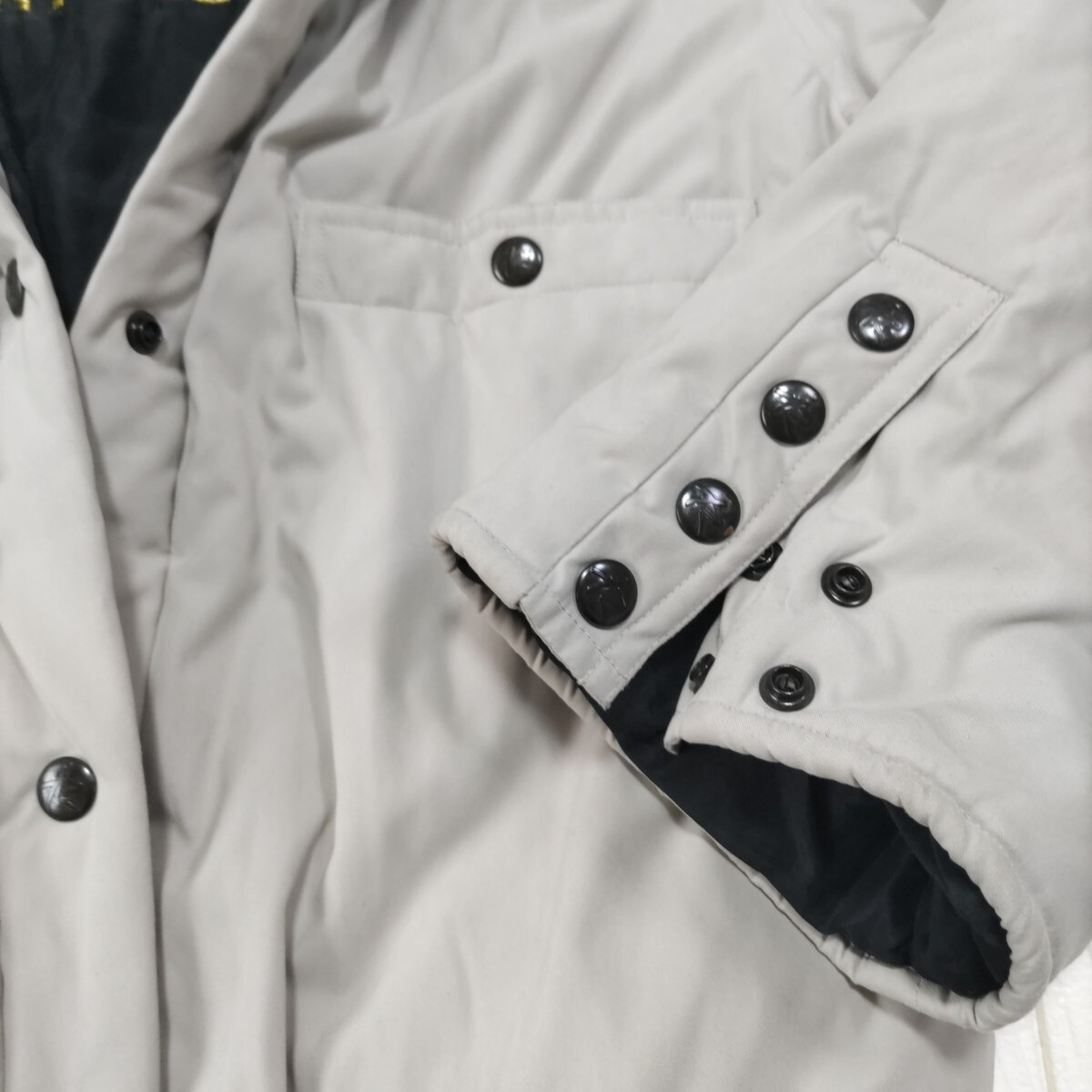 美品★INSCRIPTION RYKIEL/ソニアリキエルダウン風 中綿ジャケット 裏地シルク アイボリー 白系 軽い ふわふわ ゆったりデザイン 送料無料_画像6