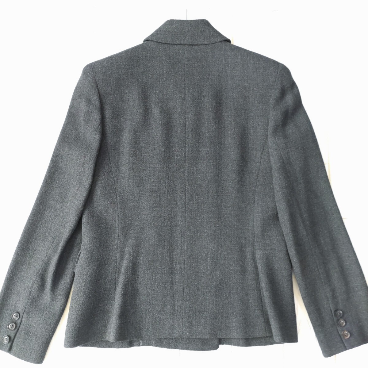 редкость не использовался *45rpm four чай пять W breast двойной жакет котороткое пальто . серый гибкий ткань общий обратная сторона женщина M бесплатная доставка