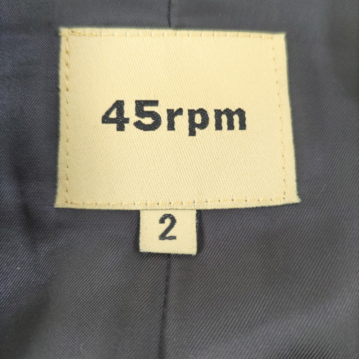 редкость не использовался *45rpm four чай пять W breast двойной жакет котороткое пальто . серый гибкий ткань общий обратная сторона женщина M бесплатная доставка