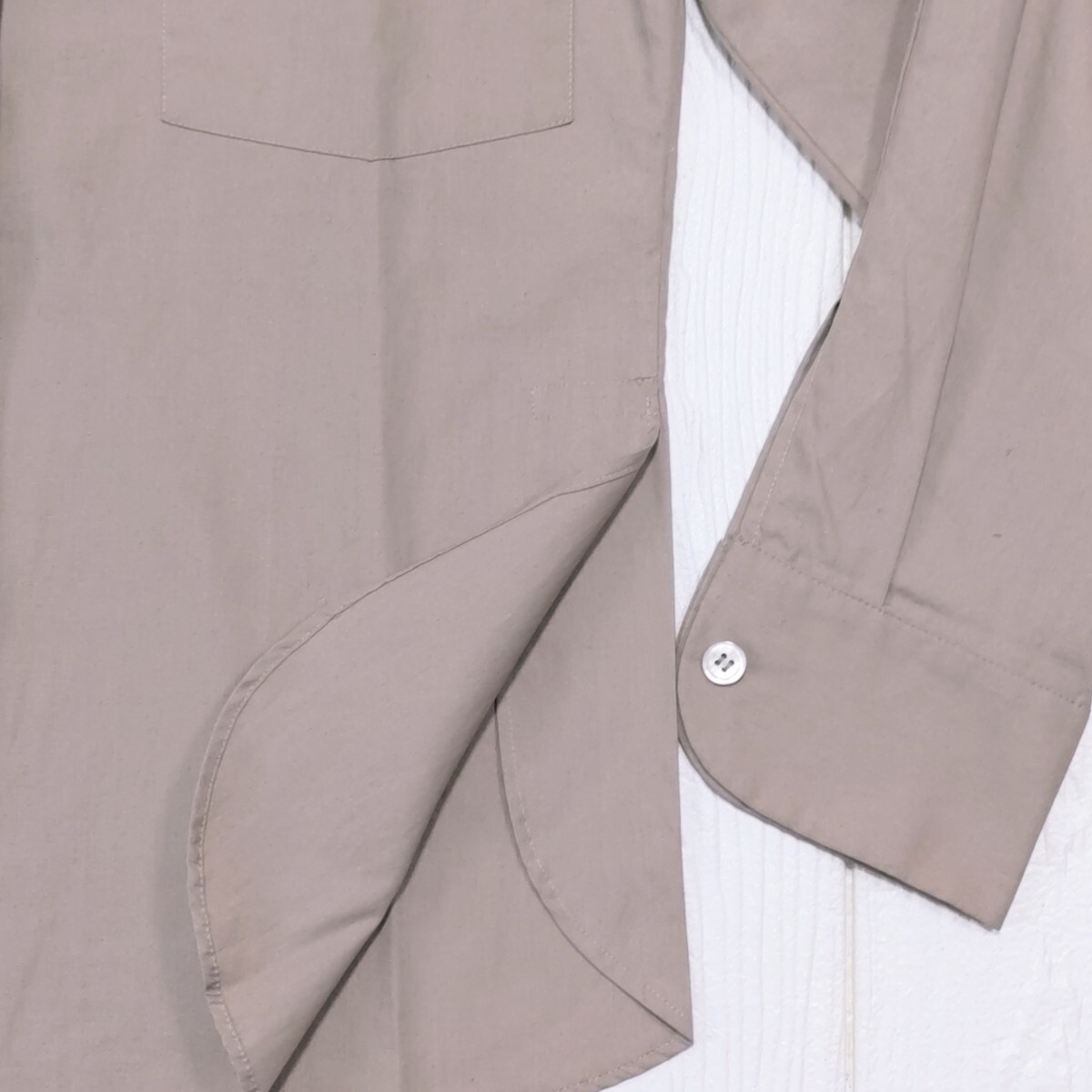 未使用 タグ付 デッドストック レア 90s★HELMUT LANG ヘルムートラング 長袖 綿 シャツ レディース M 淡いベージュ系 送料無料_画像5