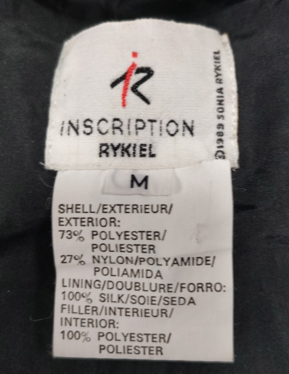 美品★INSCRIPTION RYKIEL/ソニアリキエルダウン風 中綿ジャケット 裏地シルク アイボリー 白系 軽い ふわふわ ゆったりデザイン 送料無料_画像8