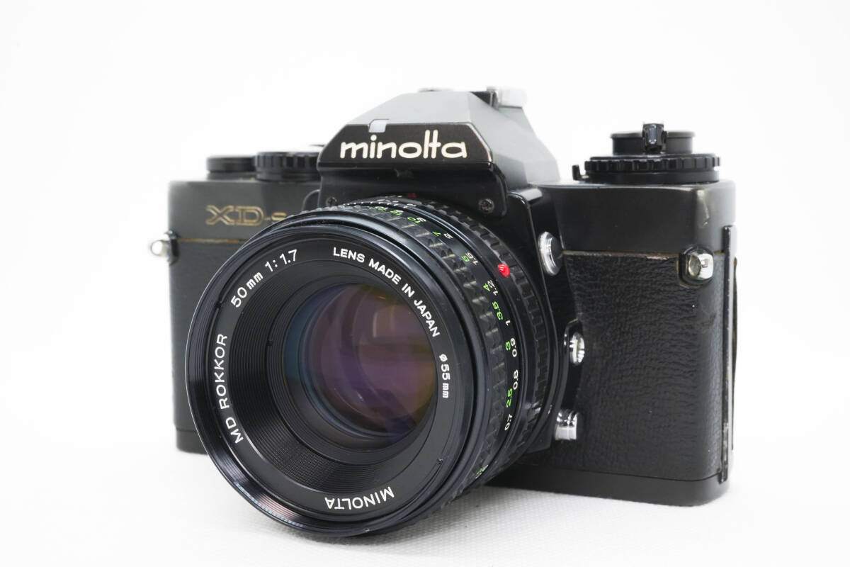 [並品] MINOLTA XD-S 黒 + MINOLTA MD ROKKOR 50mm f/1.7 MFレンズ ミノルタ 一眼レフカメラ_画像1