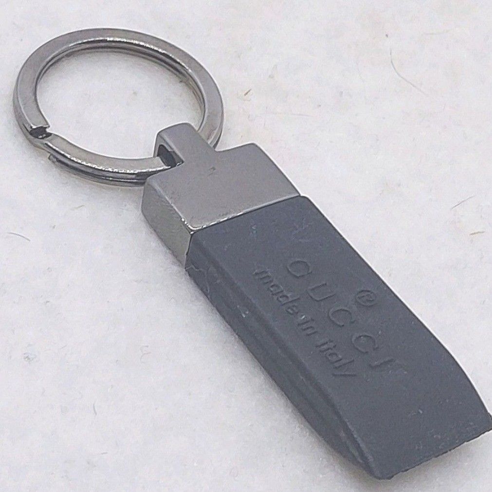 グッチ　キーホルダー　キーリング　シルバー×ブラック　箱、保存袋付き　GUCCI_画像6