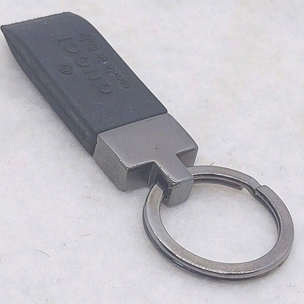 グッチ　キーホルダー　キーリング　シルバー×ブラック　箱、保存袋付き　GUCCI_画像4