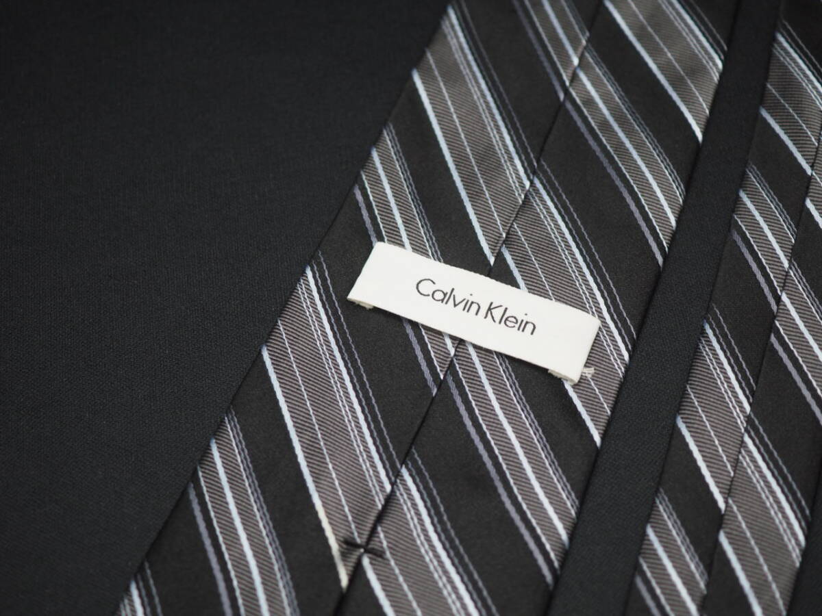 [Calvin Klein Calvin Klein ] G1027 черный серый серия SILK бренд галстук б/у одежда хорошая вещь перепродажа скупка 