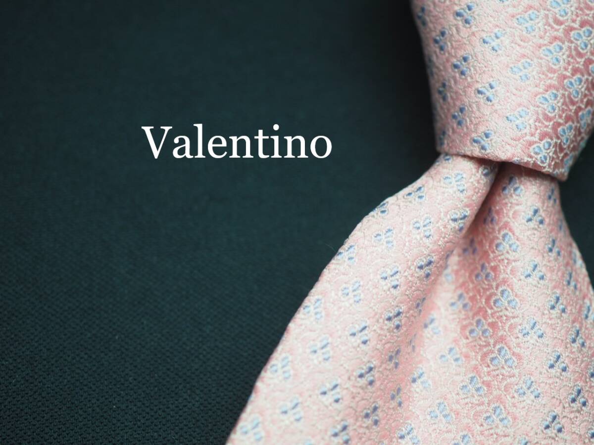 美品【VALENTINO ヴァレンティノ】 G1139 ピンク系 SILK ブランド ネクタイ 古着 良品 転売 仕入_画像1