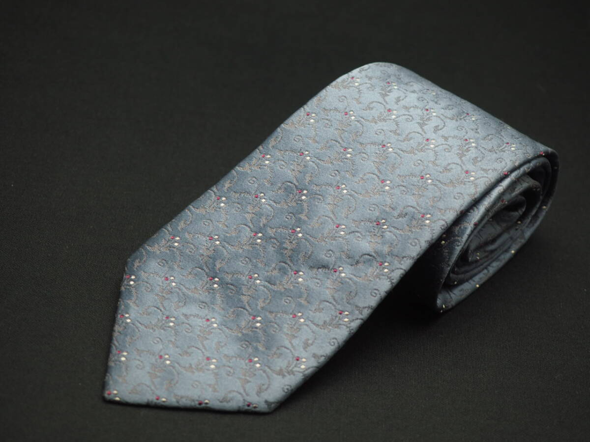 美品【Calvin Klein カルバンクライン】 G1364 グレー系 SILK ブランド ネクタイ 古着 良品 転売 仕入_画像2