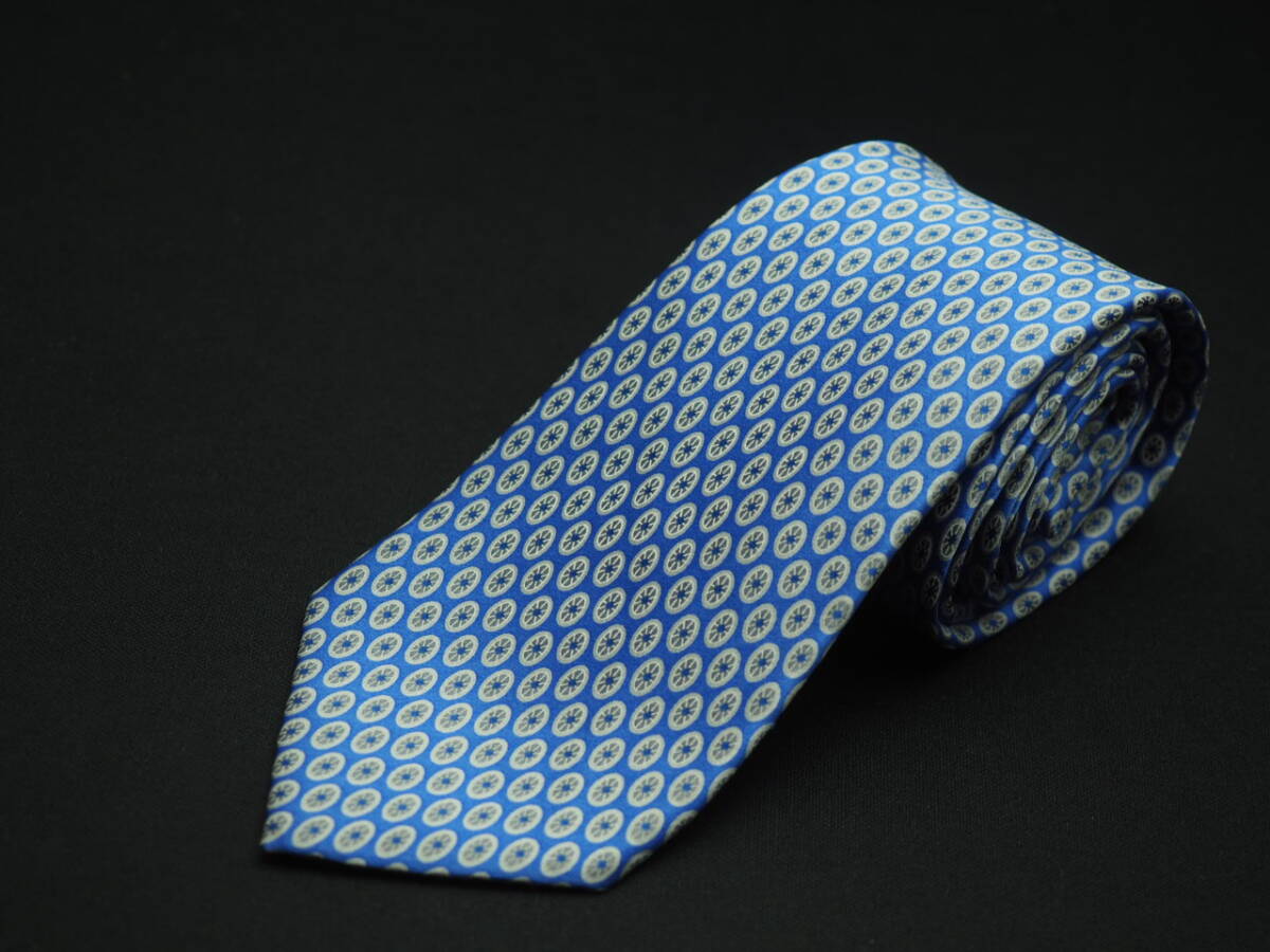 美品【VALENTINO ヴァレンティノ】 G1510 ブルー系 SILK ブランド ネクタイ 古着 良品 転売 仕入_画像2