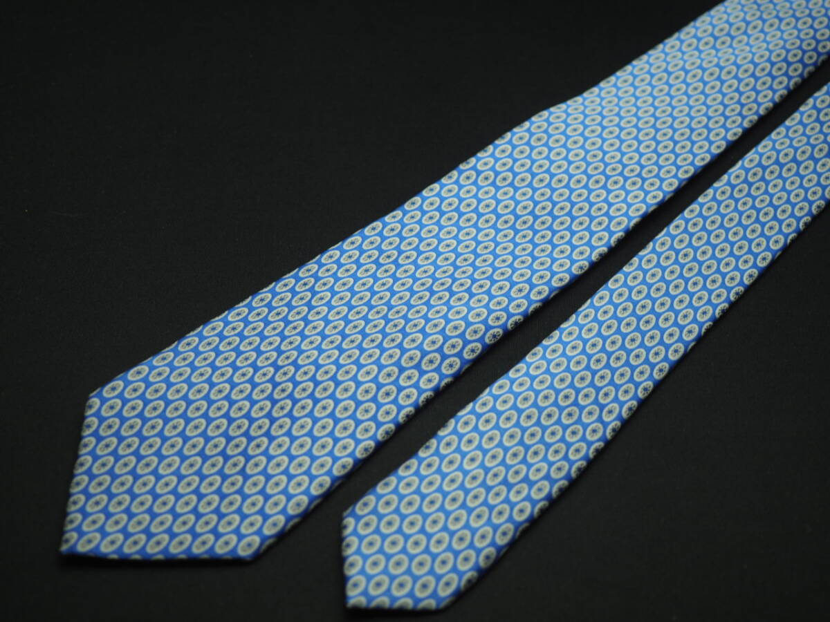 美品【VALENTINO ヴァレンティノ】 G1510 ブルー系 SILK ブランド ネクタイ 古着 良品 転売 仕入_画像3