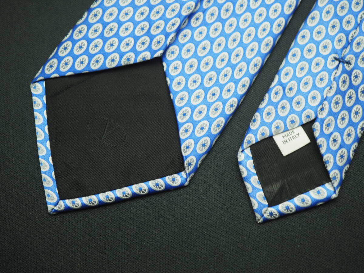 美品【VALENTINO ヴァレンティノ】 G1510 ブルー系 SILK ブランド ネクタイ 古着 良品 転売 仕入_画像5