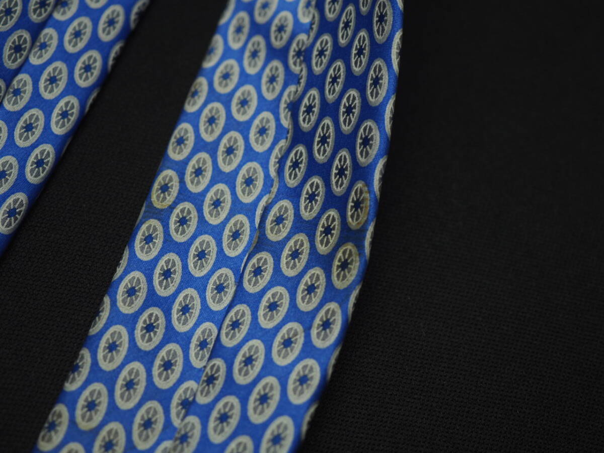 美品【VALENTINO ヴァレンティノ】 G1510 ブルー系 SILK ブランド ネクタイ 古着 良品 転売 仕入_画像7