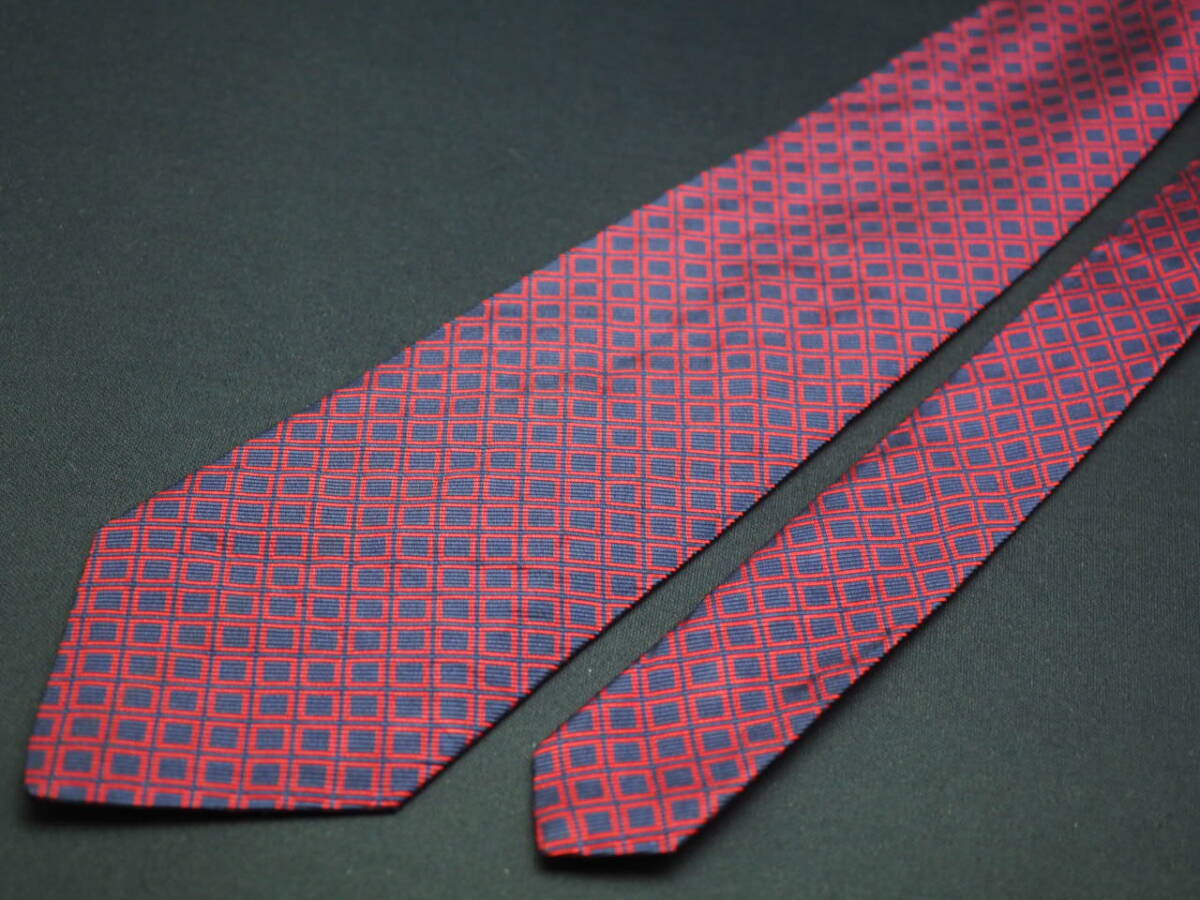 美品【Ralph Lauren ラルフローレン】 G1661 ITALY ワイン ネイビー SILK ブランド ネクタイ 古着 良品 転売 仕入_画像3