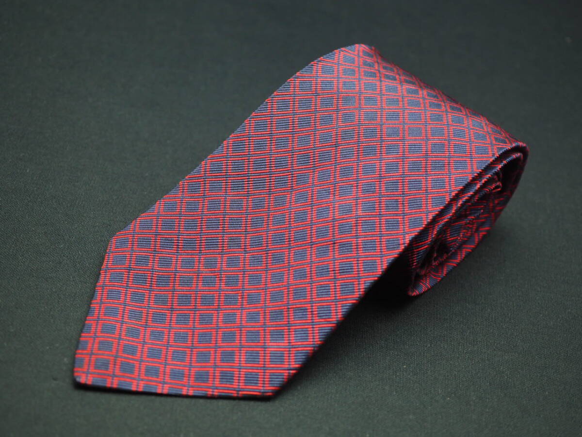 美品【Ralph Lauren ラルフローレン】 G1661 ITALY ワイン ネイビー SILK ブランド ネクタイ 古着 良品 転売 仕入_画像2