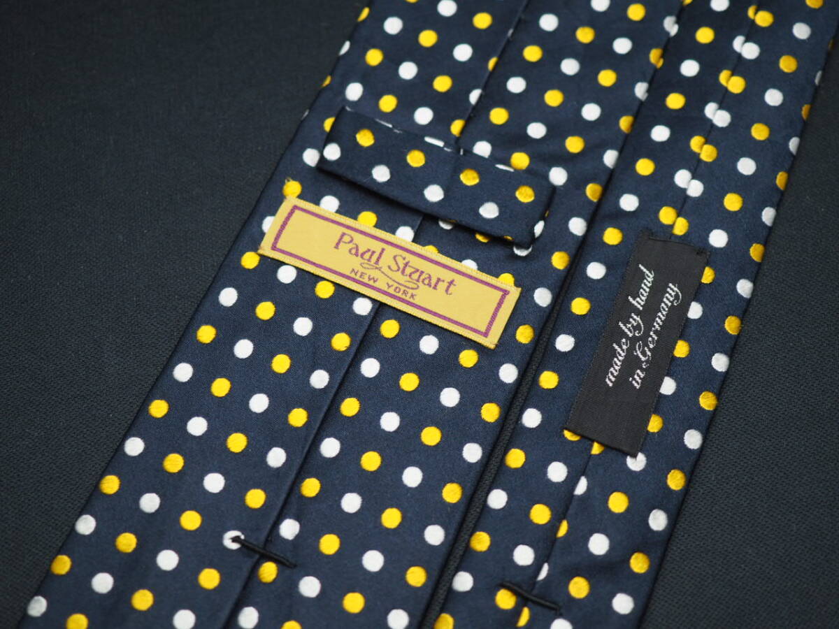  прекрасный товар [Paul Stuart paul (pole) Stuart ] G1761 темно-синий серия SILK бренд галстук б/у одежда хорошая вещь перепродажа скупка 