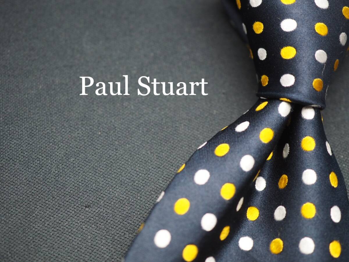  прекрасный товар [Paul Stuart paul (pole) Stuart ] G1761 темно-синий серия SILK бренд галстук б/у одежда хорошая вещь перепродажа скупка 