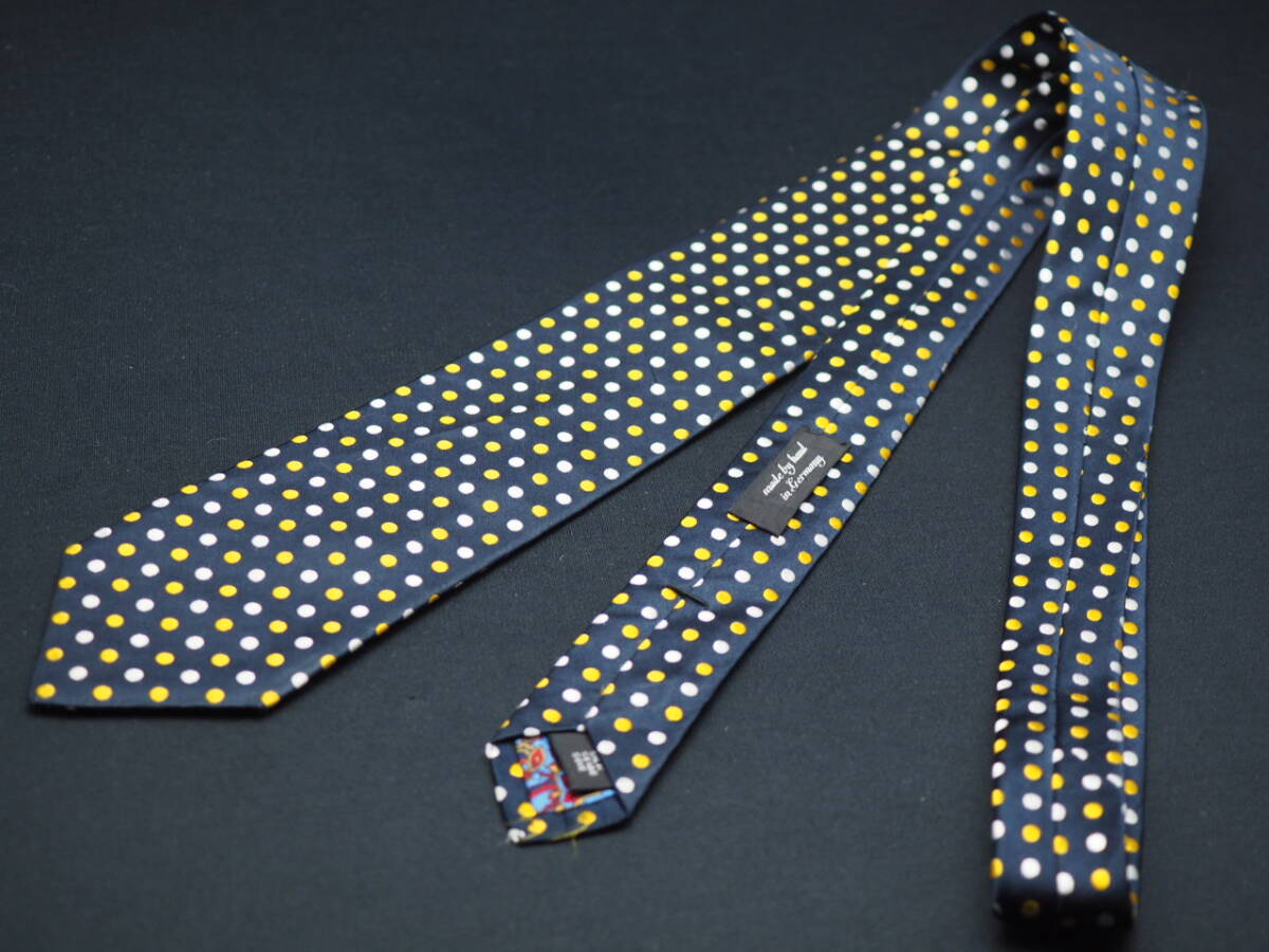  прекрасный товар [Paul Stuart paul (pole) Stuart ] G1761 темно-синий серия SILK бренд галстук б/у одежда хорошая вещь перепродажа скупка 