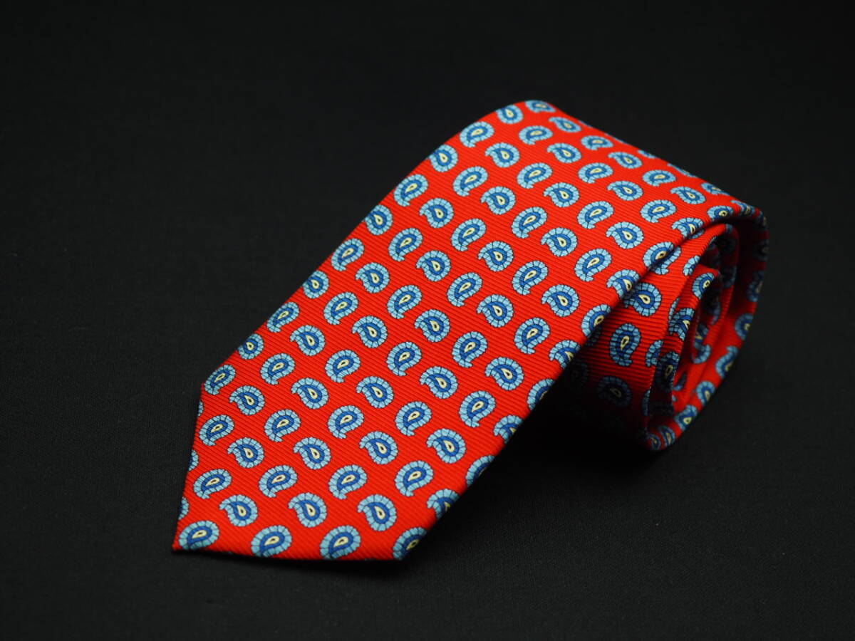  прекрасный товар [Paul Stuart paul (pole) Stuart ] G1762 красный серия SILK бренд галстук б/у одежда хорошая вещь перепродажа скупка 