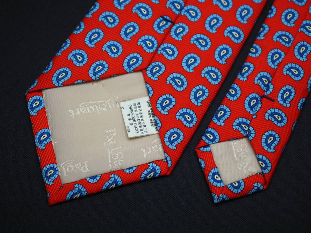  прекрасный товар [Paul Stuart paul (pole) Stuart ] G1762 красный серия SILK бренд галстук б/у одежда хорошая вещь перепродажа скупка 