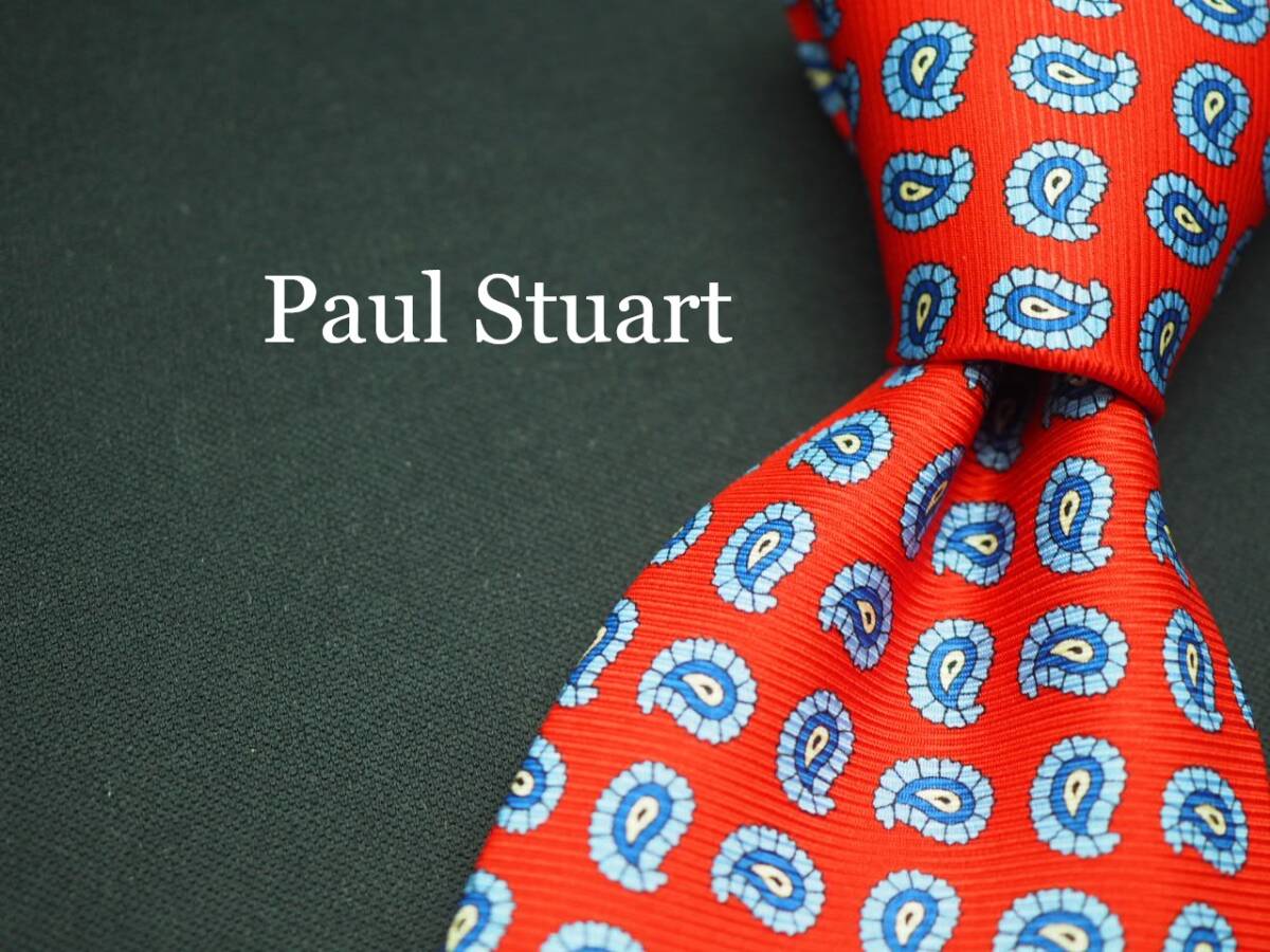  прекрасный товар [Paul Stuart paul (pole) Stuart ] G1762 красный серия SILK бренд галстук б/у одежда хорошая вещь перепродажа скупка 