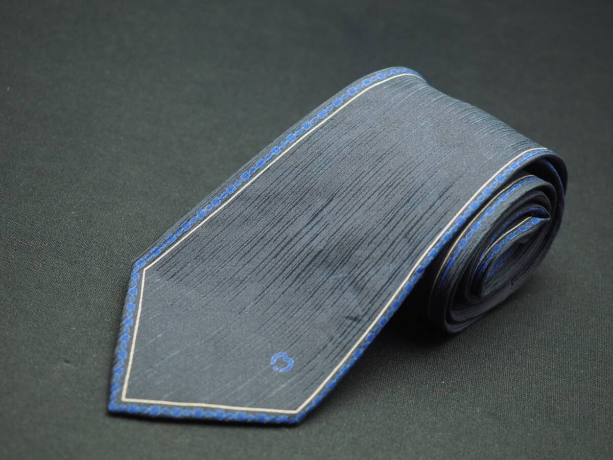 美品【Mila Schon ミラショーン】 G1833 ITALY ネイビー系 SILK ブランド ネクタイ 古着 良品 転売 仕入_画像2