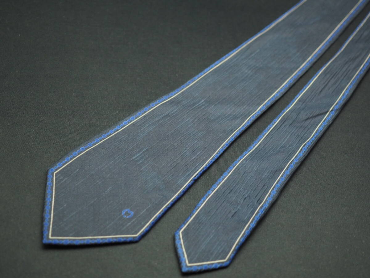 美品【Mila Schon ミラショーン】 G1833 ITALY ネイビー系 SILK ブランド ネクタイ 古着 良品 転売 仕入_画像3