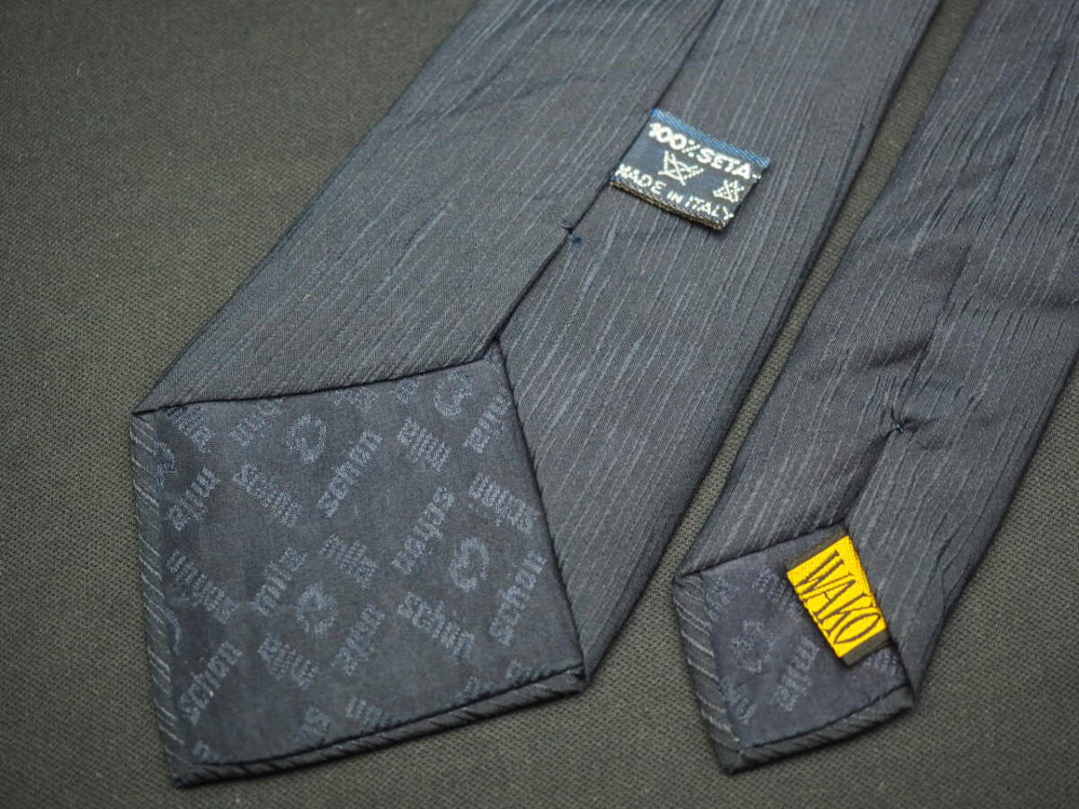 美品【Mila Schon ミラショーン】 G1833 ITALY ネイビー系 SILK ブランド ネクタイ 古着 良品 転売 仕入_画像5