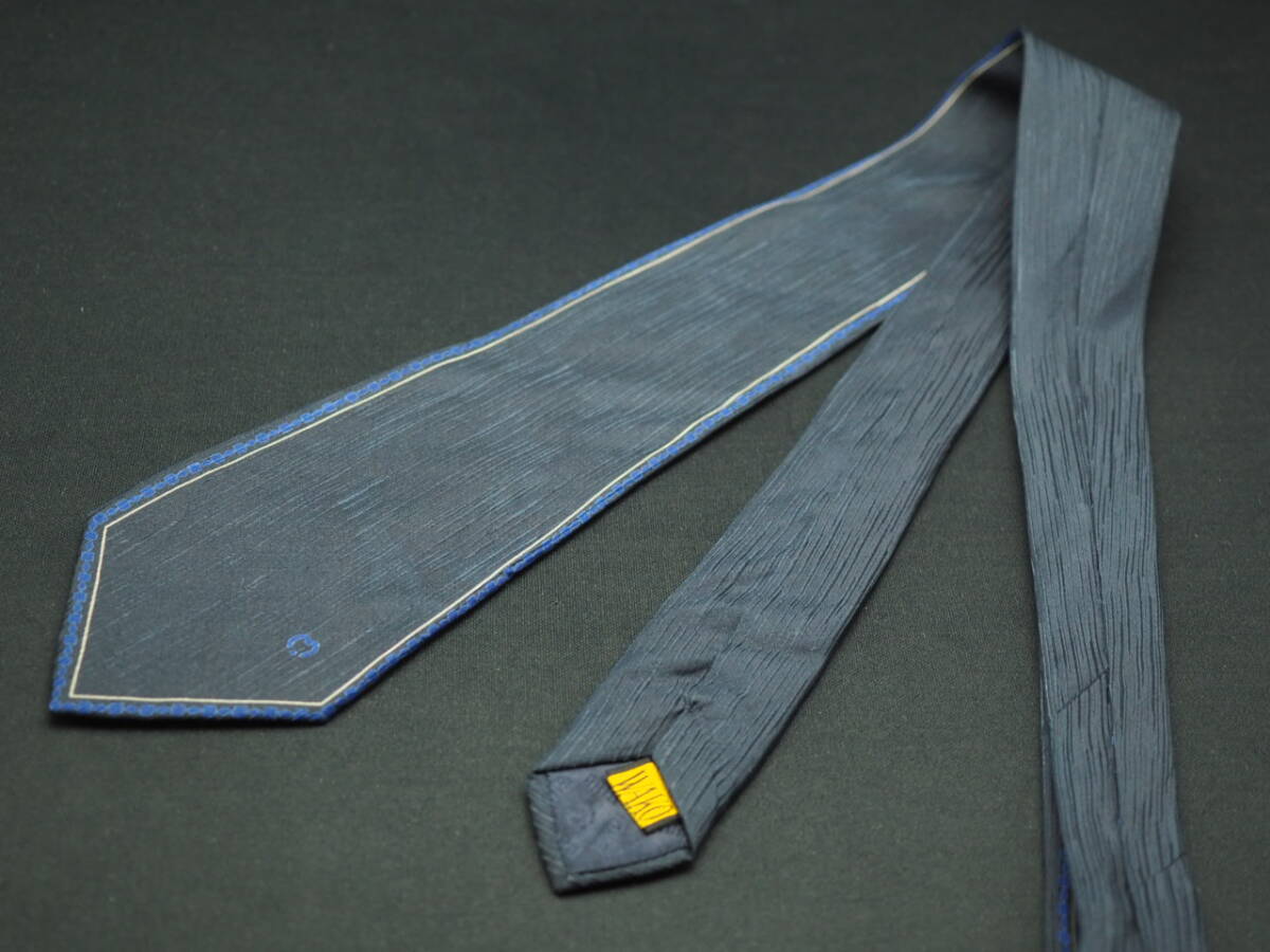 美品【Mila Schon ミラショーン】 G1833 ITALY ネイビー系 SILK ブランド ネクタイ 古着 良品 転売 仕入_画像6