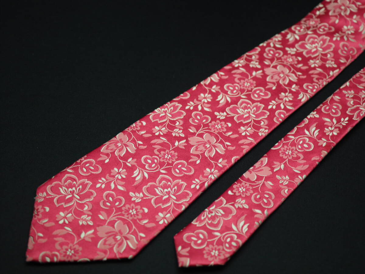 美品【Mila Schon ミラショーン】 G1838 ピンク系 SILK ブランド ネクタイ 古着 良品 転売 仕入_画像3