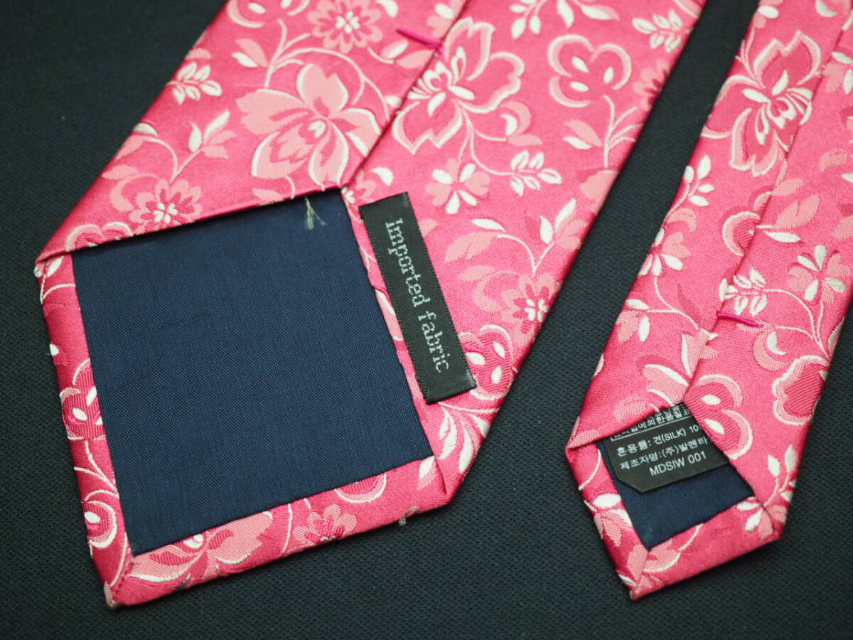 美品【Mila Schon ミラショーン】 G1838 ピンク系 SILK ブランド ネクタイ 古着 良品 転売 仕入_画像5