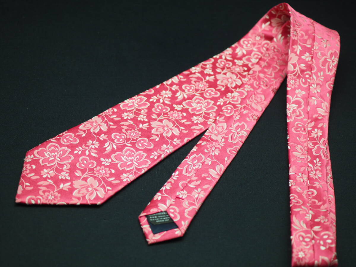 美品【Mila Schon ミラショーン】 G1838 ピンク系 SILK ブランド ネクタイ 古着 良品 転売 仕入_画像6