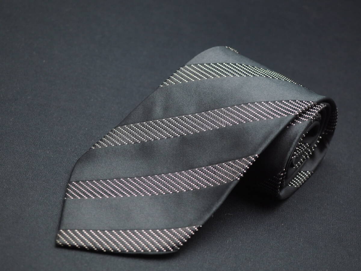 美品【Mila Schon ミラショーン】 G1841 ブラック系 SILK ブランド ネクタイ 古着 良品 転売 仕入_画像2