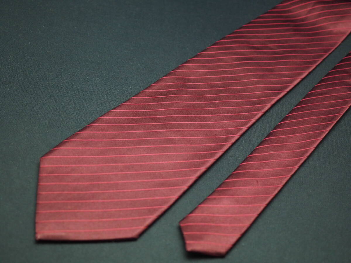 美品【Mila Schon ミラショーン】 G1860 ワイン系 SILK ブランド ネクタイ 古着 良品 転売 仕入_画像3
