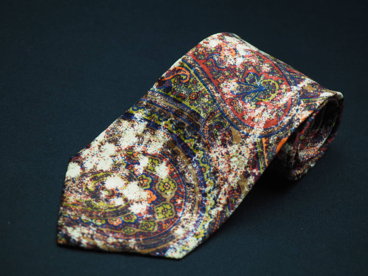  прекрасный товар [Broni Brioni ] G1903 SILK бренд галстук б/у одежда хорошая вещь перепродажа скупка 