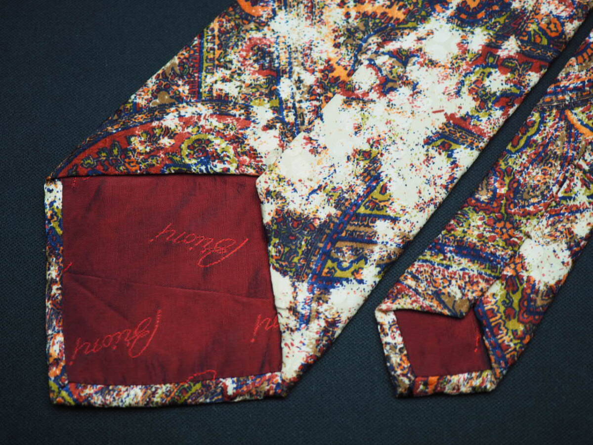  прекрасный товар [Broni Brioni ] G1903 SILK бренд галстук б/у одежда хорошая вещь перепродажа скупка 