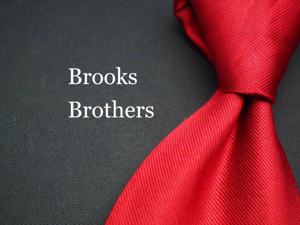 美品【BROOKS BROTHERS ブルックスブラザーズ】 G2083 赤系 SILK ブランド ネクタイ 古着 良品 転売 仕入_画像1