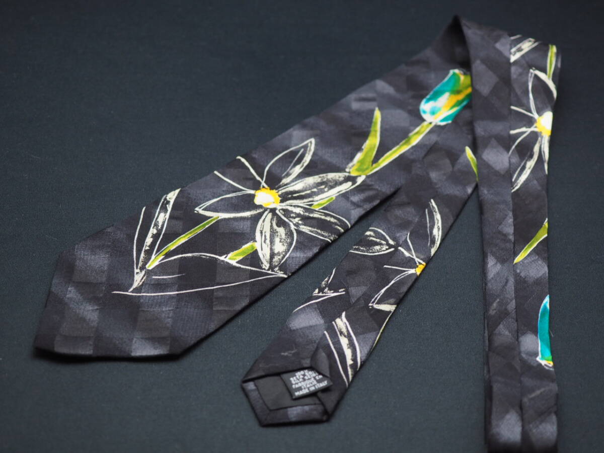 美品【HUGO BOSS ヒューゴ ボス】 G2117 ブラック系 SILK ブランド ネクタイ 古着 良品 転売 仕入_画像6