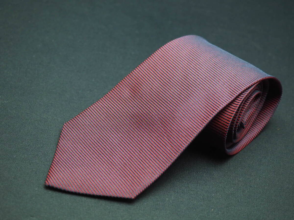 美品【HUGO BOSS ヒューゴ ボス】 G2119 ワイン系 SILK ブランド ネクタイ 古着 良品 転売 仕入_画像2