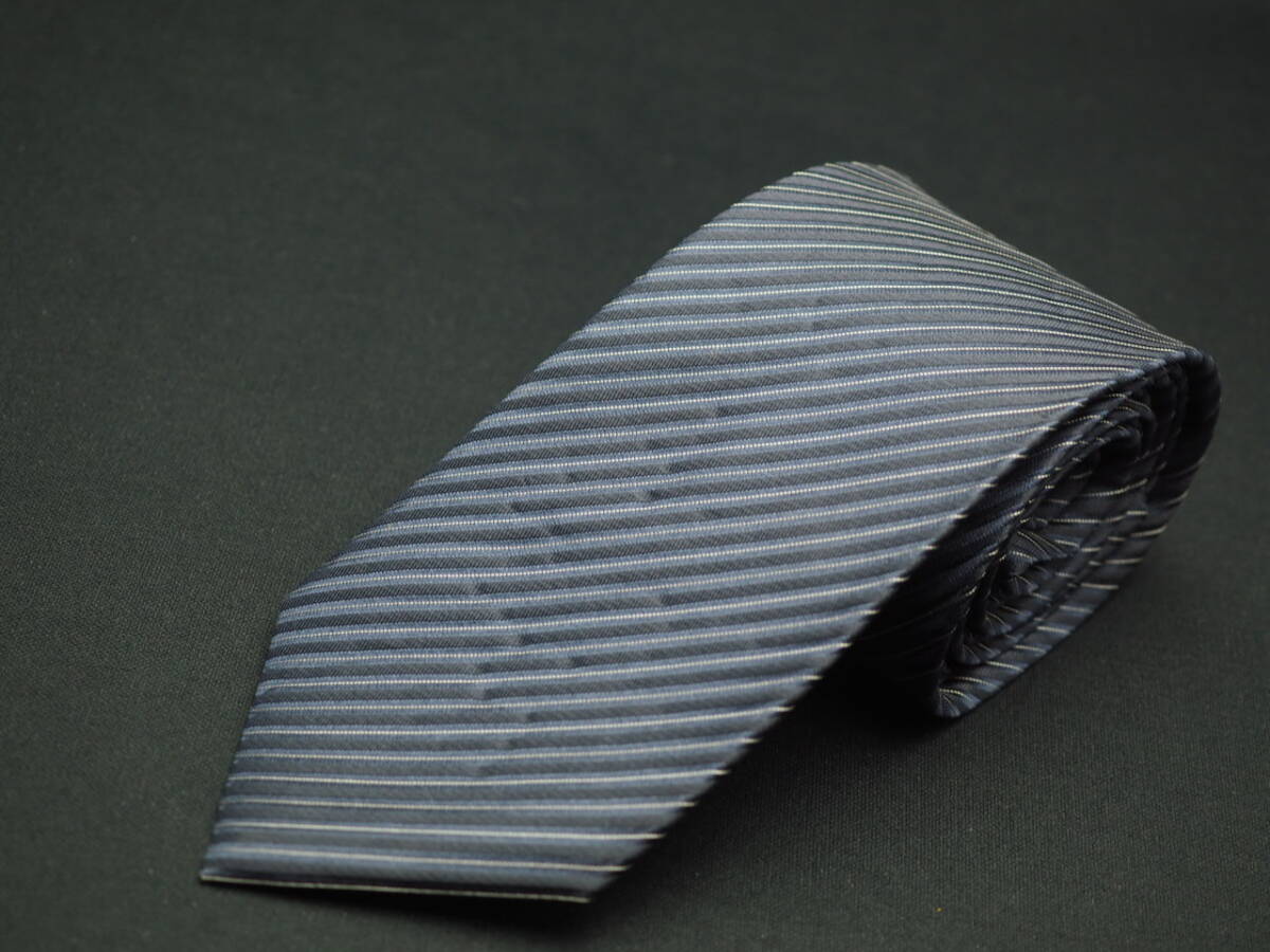 【HUGO BOSS ヒューゴ ボス】 G2121 ネイビー ブラック系 SILK ブランド ネクタイ 古着 良品 転売 仕入_画像2
