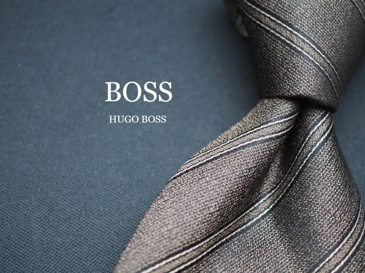 美品【HUGO BOSS ヒューゴ ボス】 G2123 SILK ブランド ネクタイ 古着 良品 転売 仕入_画像1