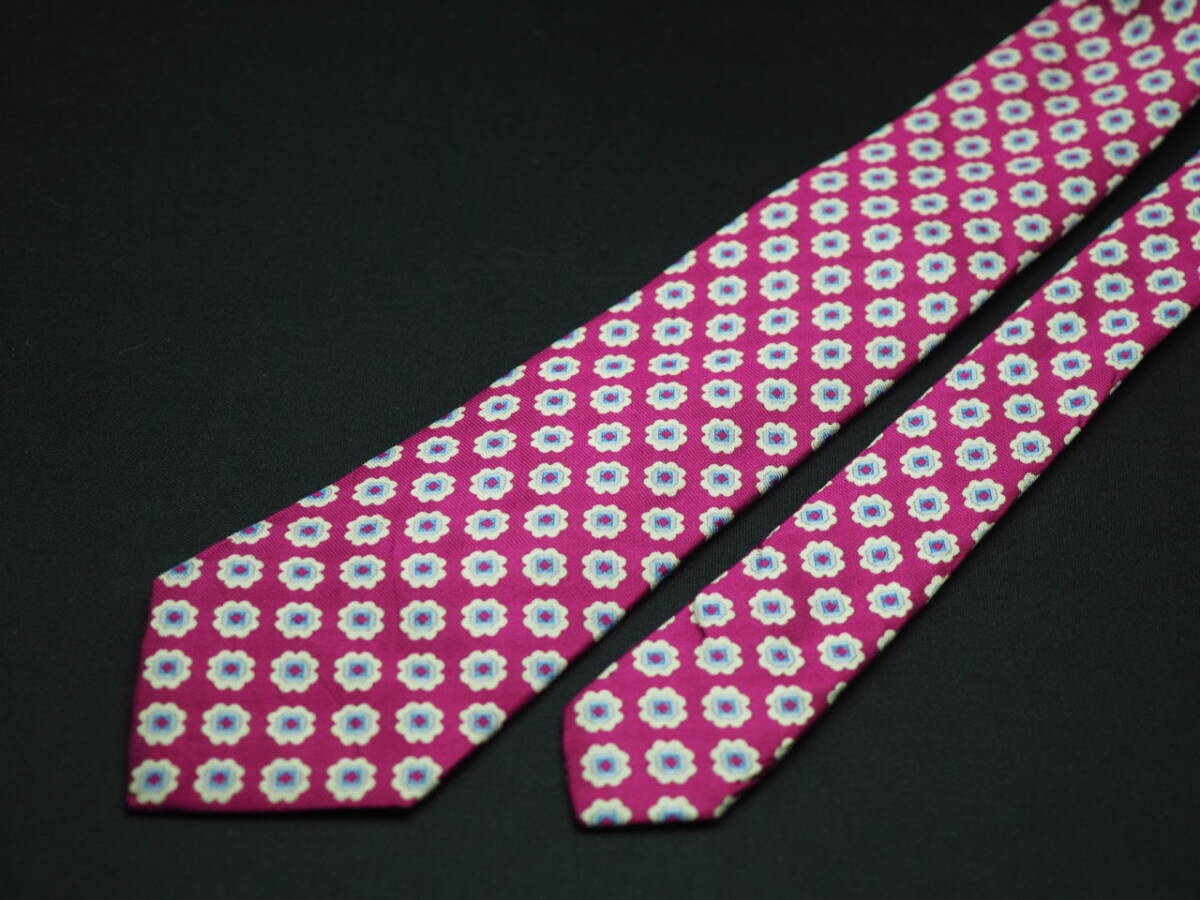 美品【HUGO BOSS ヒューゴ ボス】 G2125 ワインパープル系 SILK ブランド ネクタイ 古着 良品 転売 仕入_画像3