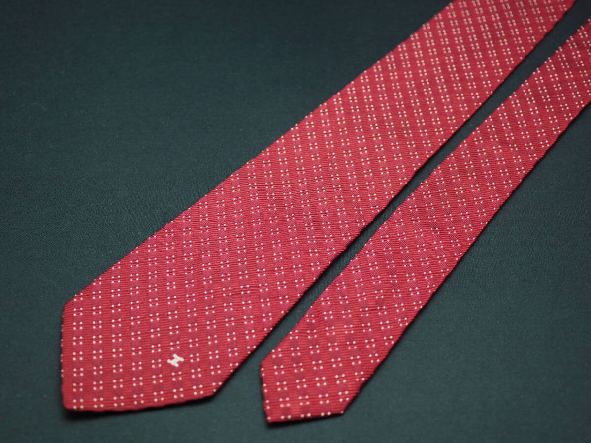 美品【CELINE セリーヌ】 G2177 ワイン系 SILK ブランド ネクタイ 古着 良品 転売 仕入_画像3
