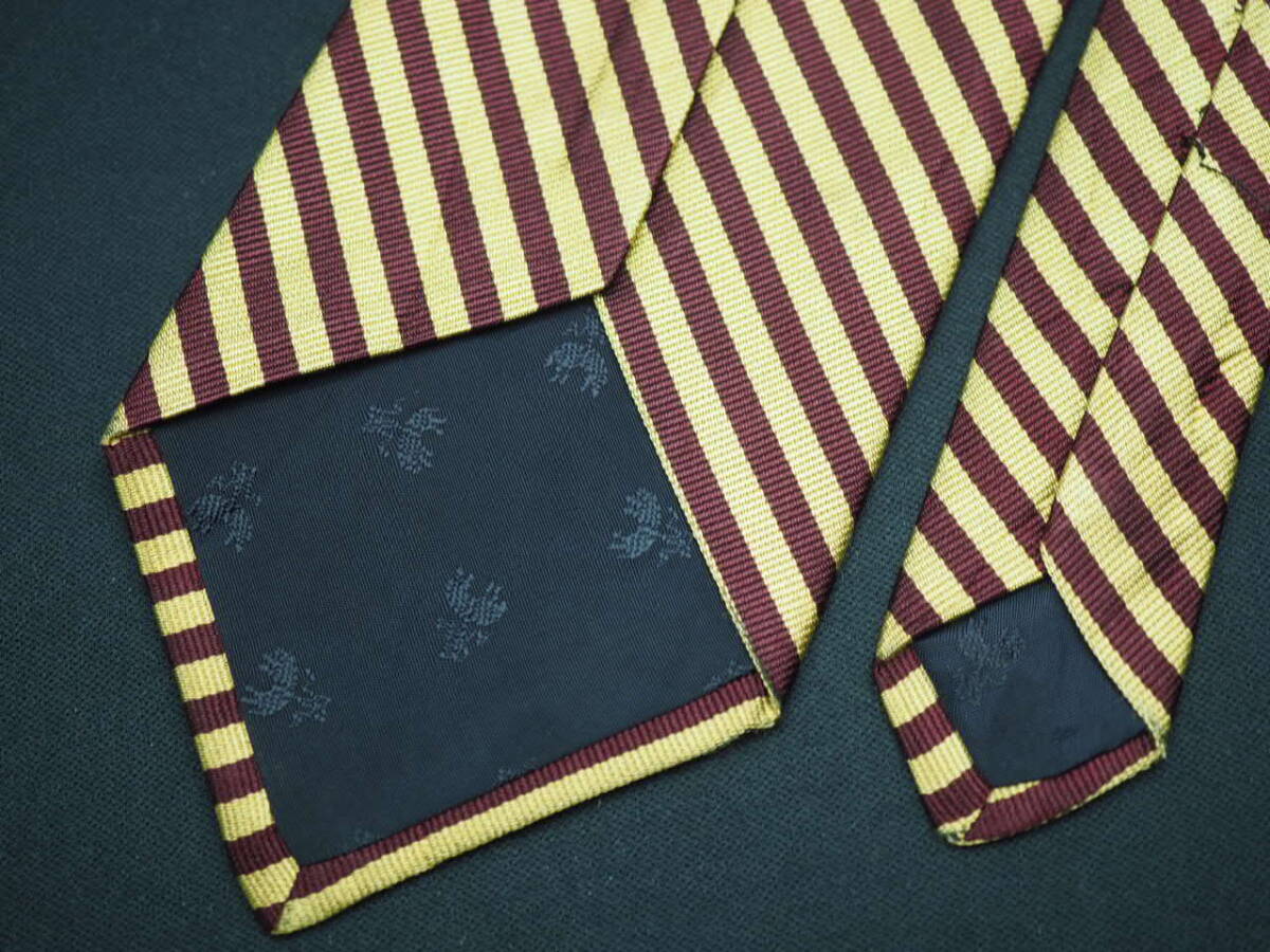 【BROOKS BROTHERS ブルックスブラザーズ】 G2186 USA 黄ゴールド ワイン系 SILK ブランド ネクタイ 古着 良品 転売 仕入_画像6