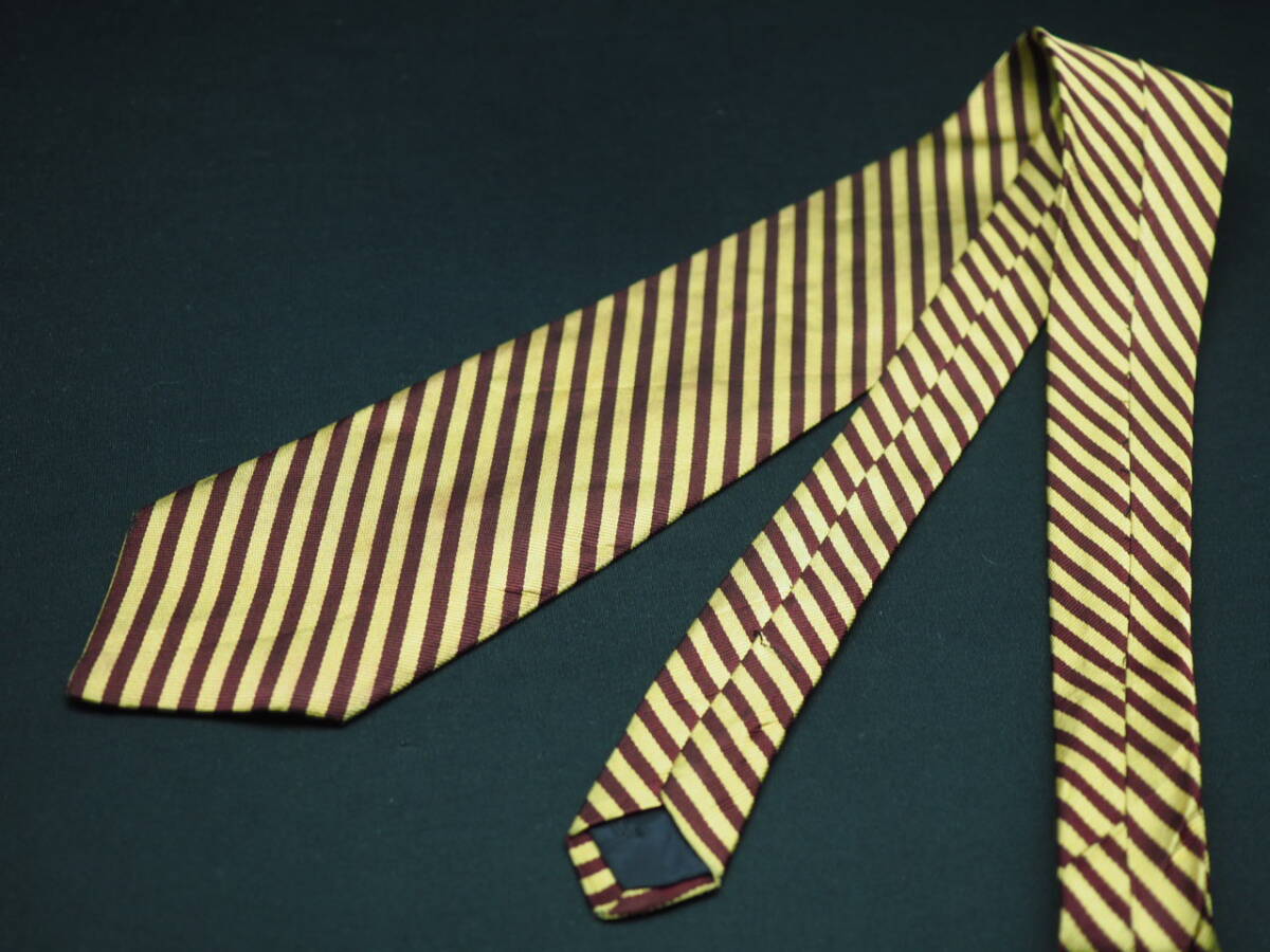【BROOKS BROTHERS ブルックスブラザーズ】 G2186 USA 黄ゴールド ワイン系 SILK ブランド ネクタイ 古着 良品 転売 仕入_画像7