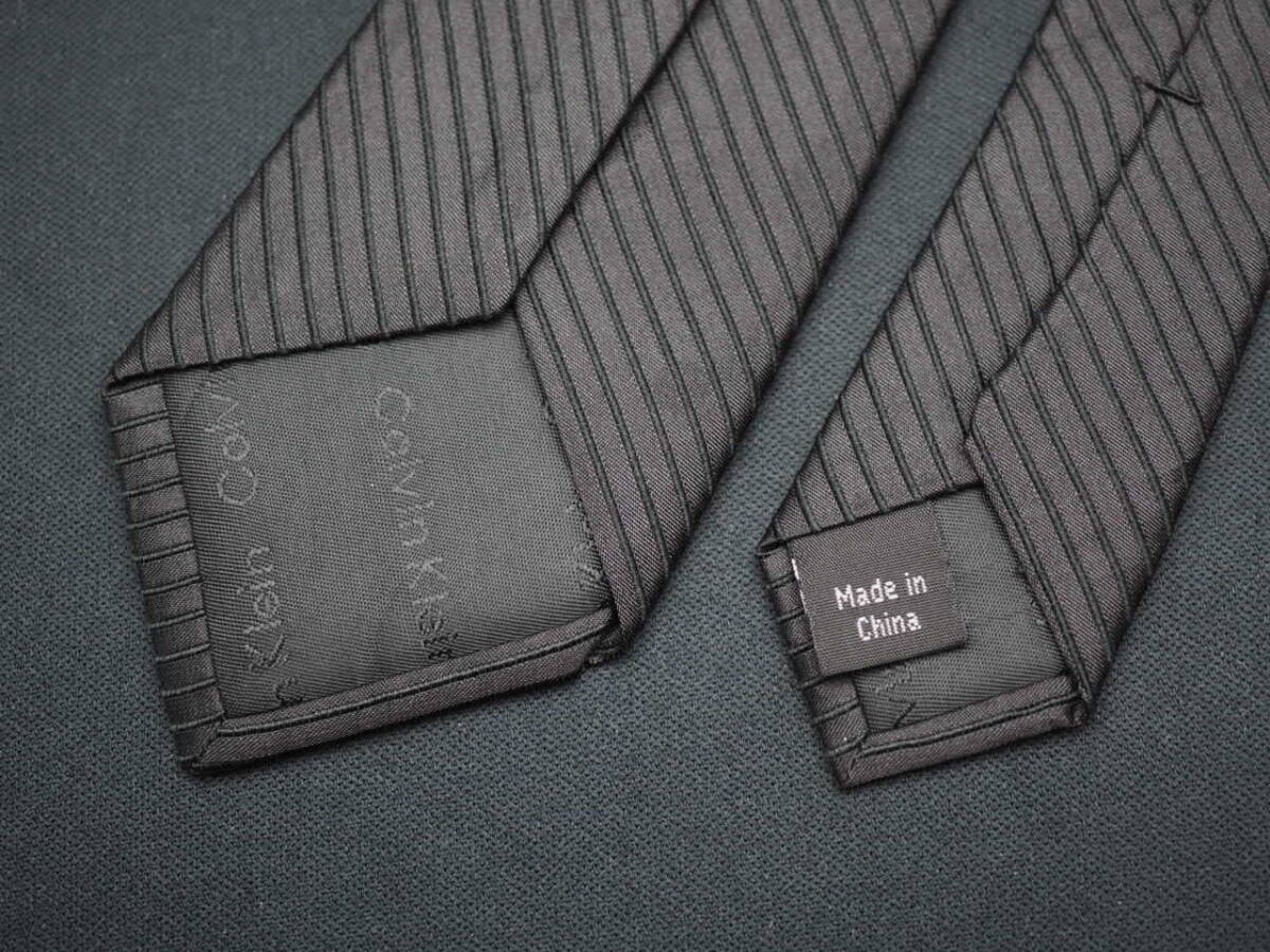 【Calvin Klein カルバンクライン】 G2279 細身 ブラック SILK ブランド ネクタイ 古着 良品 転売 仕入_画像5