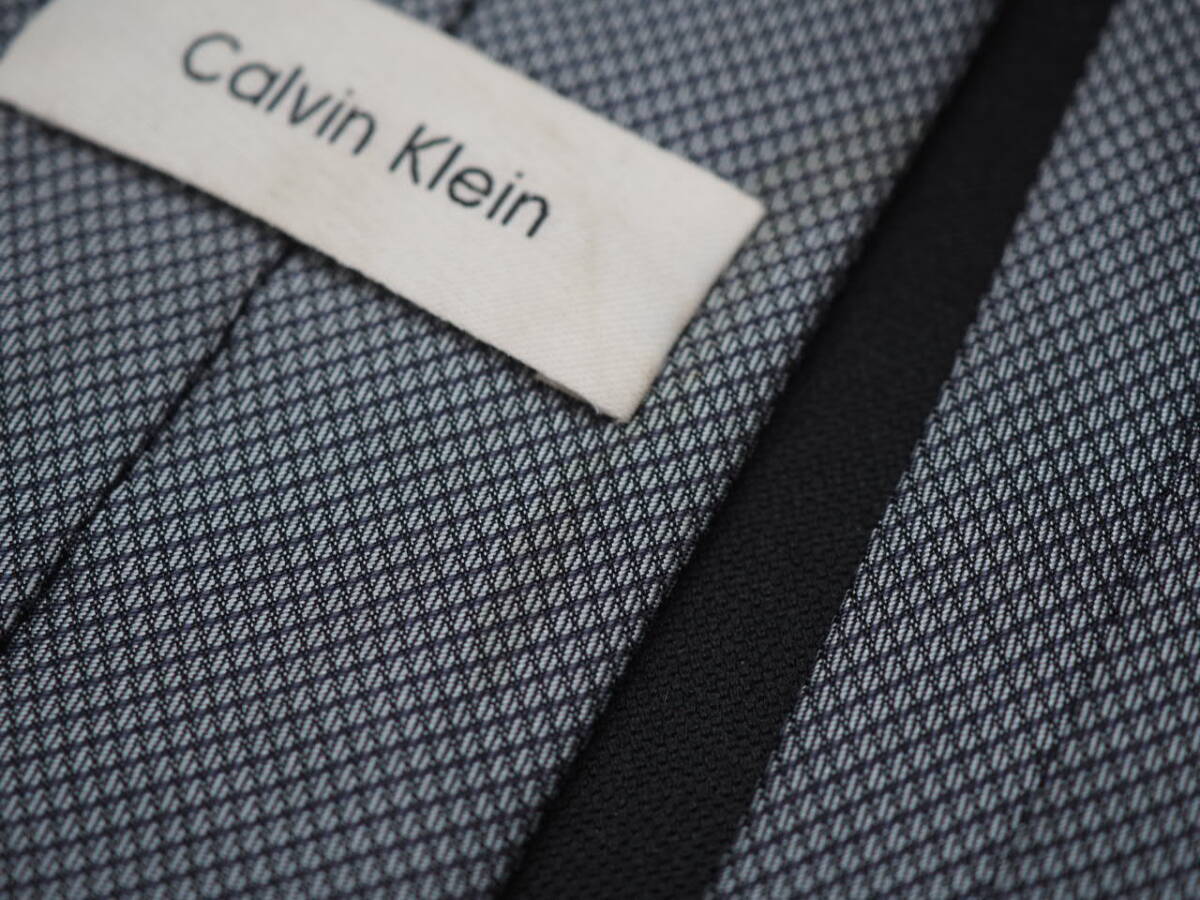 美品【Calvin Klein カルバンクライン】 G2315 グレー系 SILK ブランド ネクタイ 古着 良品 転売 仕入_画像5