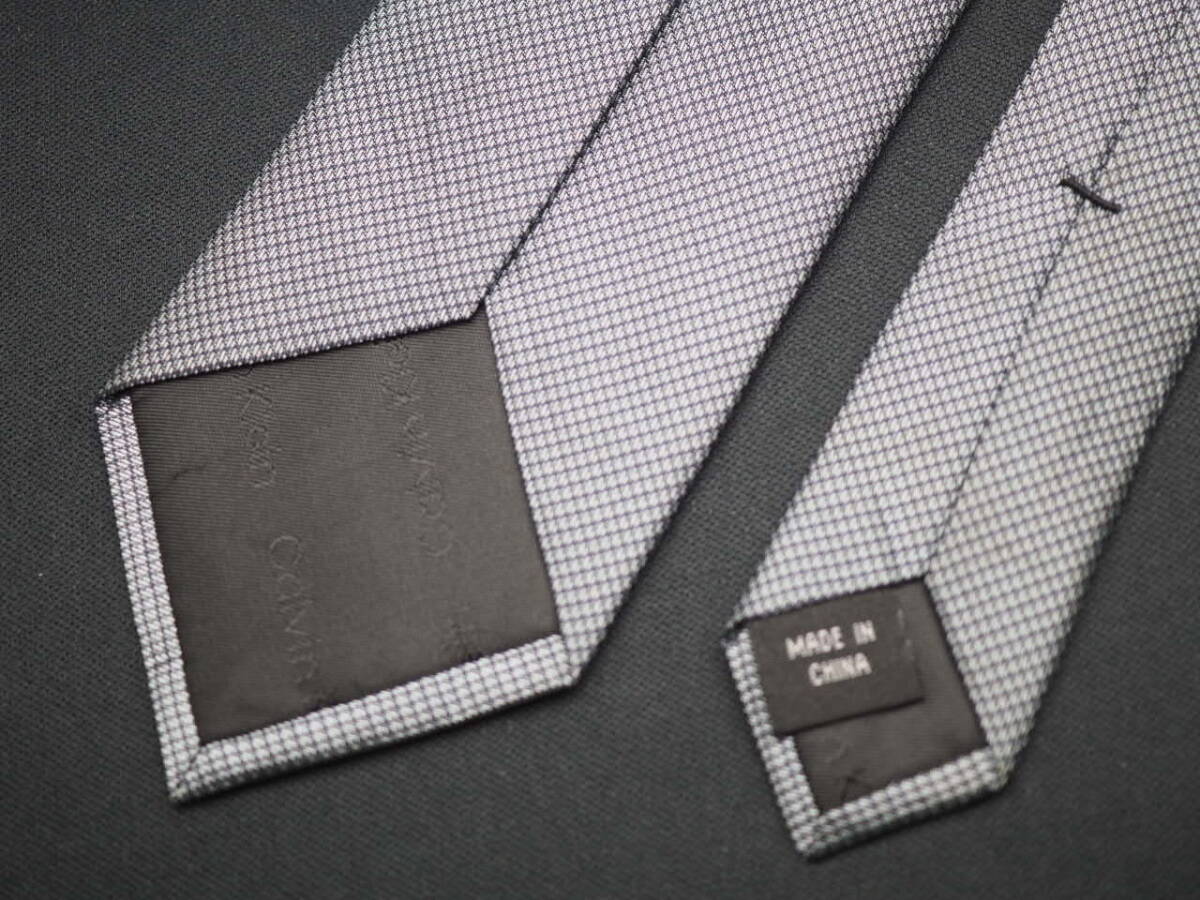 美品【Calvin Klein カルバンクライン】 G2315 グレー系 SILK ブランド ネクタイ 古着 良品 転売 仕入_画像6