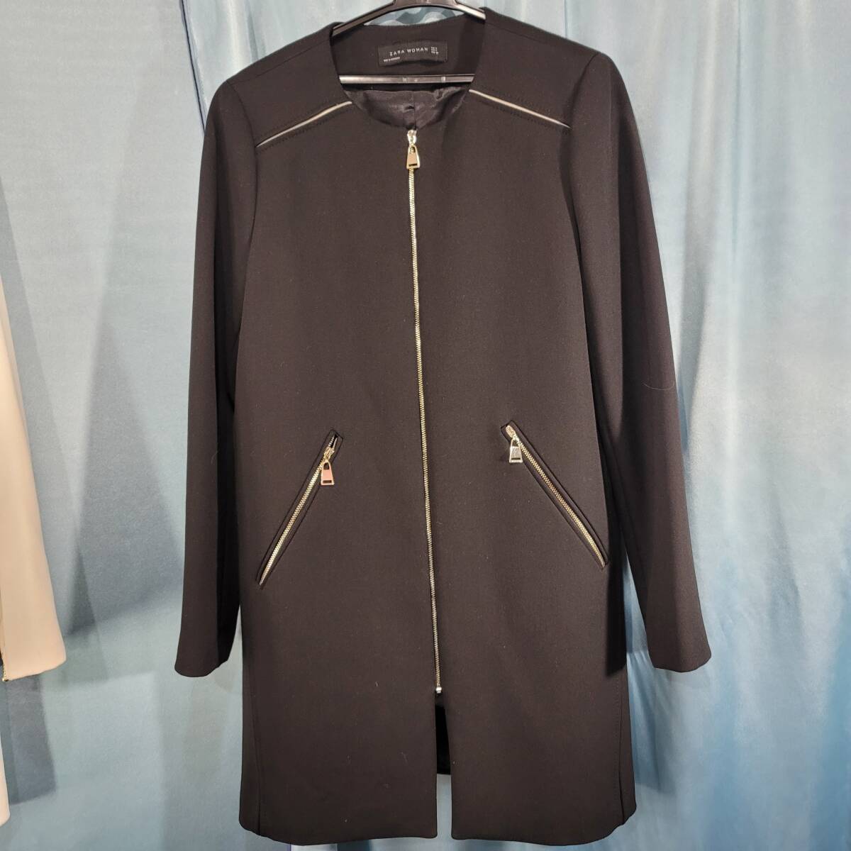 ZARAノーカラージャケットコート　No1_画像3