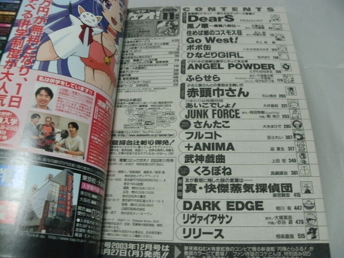◆【　電撃コミック GAO（ガオ） 2003年11月号　付録・「ぴたテン」 コミックス 5・6巻 掛け替えカバー　読切・石山悟史/大矢まひで　】_画像10
