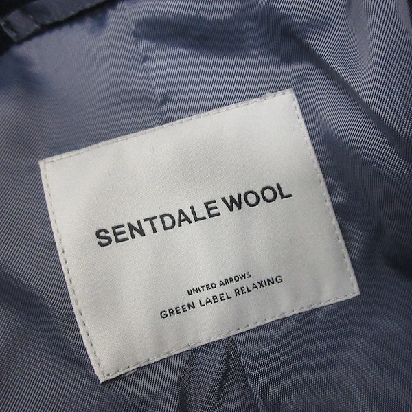 H■ユナイテッドアローズ/UNITED ARROWS GLR SENTDALE WOOL チェスターコート【S】紺/MENS■119【中古】_画像2